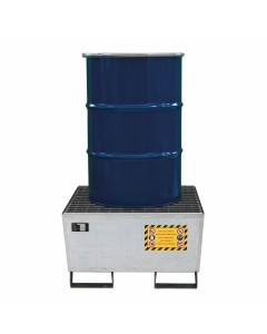 Galvanised Steel Spill Pallets | 1 Drum