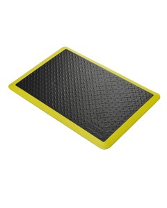 COBA Europe Elite Diamond Tread Anti-Fatigue Workstation Mats | Black/Yellow